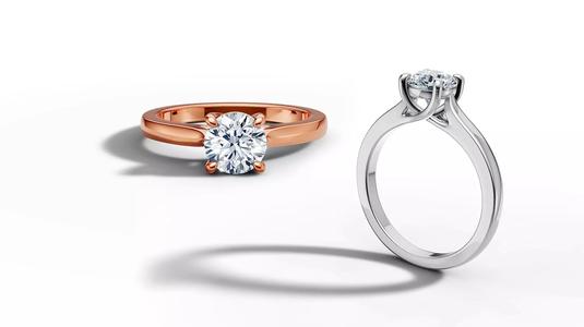 1ct Trellis Engagement Solitaire Ring 4claw setting