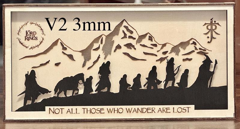 LOTR Middle Earth Fellowship of the Ring Shadow Box V2