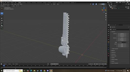 decorated xeno chain sword