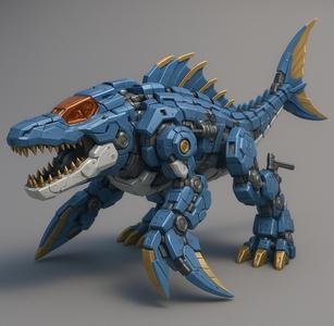 Mecha Shark Beast - Hybrid Armored Predator 3D Printable Model