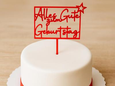 cake topper Happy Birthday