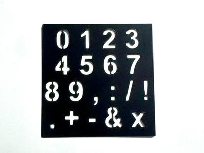 Number and Special Character Stencil