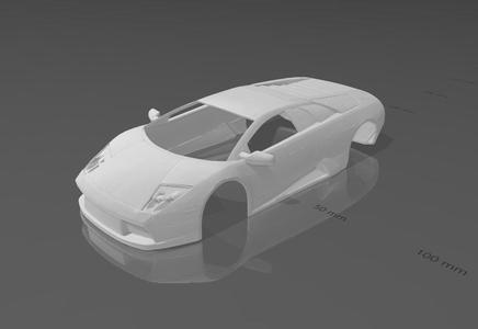Lamborghini Murciélago Shell Body - Divided Parts for Easy Printing
