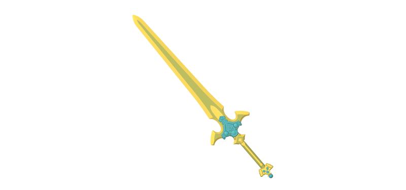 Excalibur SAO SWORD | EUGEO/KIRITO SWORD | ALO | SWORD ART ONLINE | DISPLAY PLINTH AVAILABLE | BY CC3D