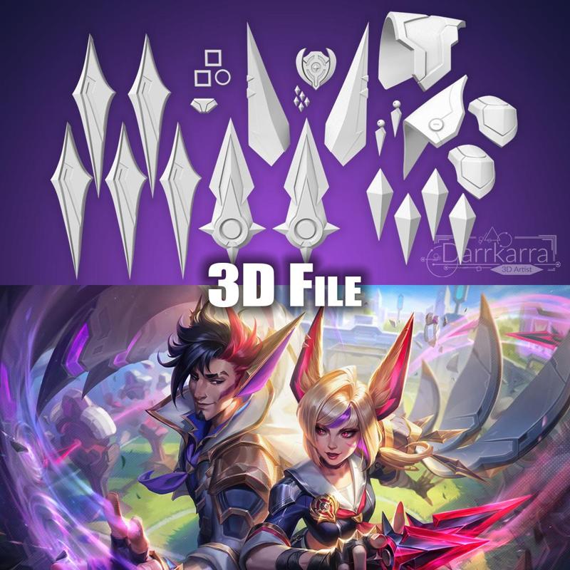 Xayah Battle Academia Accessory League of Legends STL files