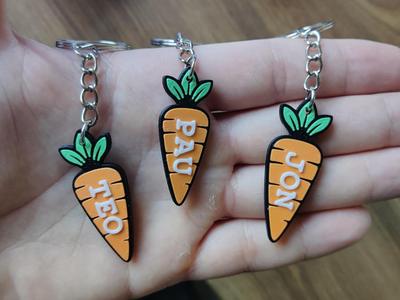 Customizable Carrot Keychain