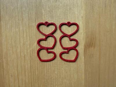 Triple Heart Earrings