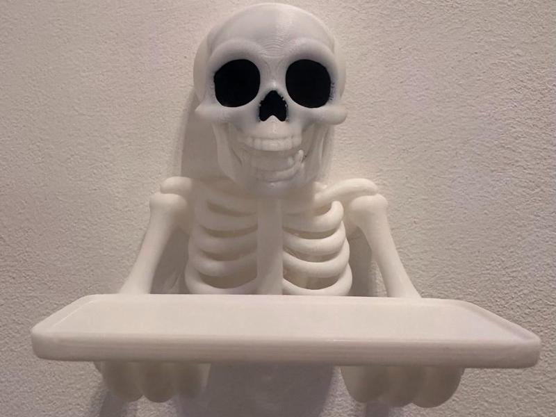 Skeleton Wall Shelf – Spooky Tray for Candy & Keys