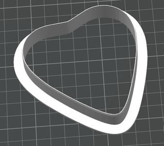 Heart Cookie Cutter STL – 3.5" and 3.75" Sizes – Easy 3D Print