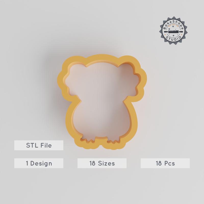 Koala Shape Cutter Set, Perfect for Cookies, Fondant & Clay, 18 Sizes, Cute Wildlife Animal Design