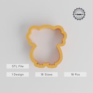 Koala Shape Cutter Set, Perfect for Cookies, Fondant & Clay, 18 Sizes, Cute Wildlife Animal Design