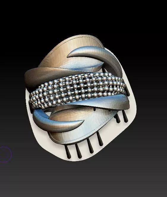 ring66 silver and hair ring