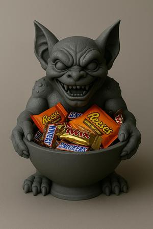 Gargoyle Halloween Candy Bowl – Spooky Decorative Treat Holder