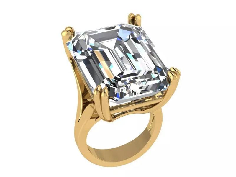 Ring300 emerald cut diamond ring