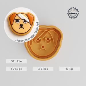 Animal Injury Cookie Cutter & Stamp Set, Wildlife Hunt Design, 6 Piece, S/M/L, Perfect for Fondant
