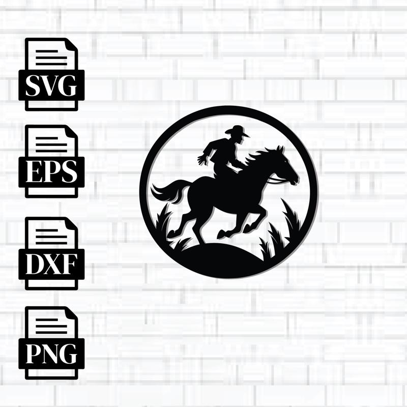 Cowboy Metal Wall Art Laser Cut Files