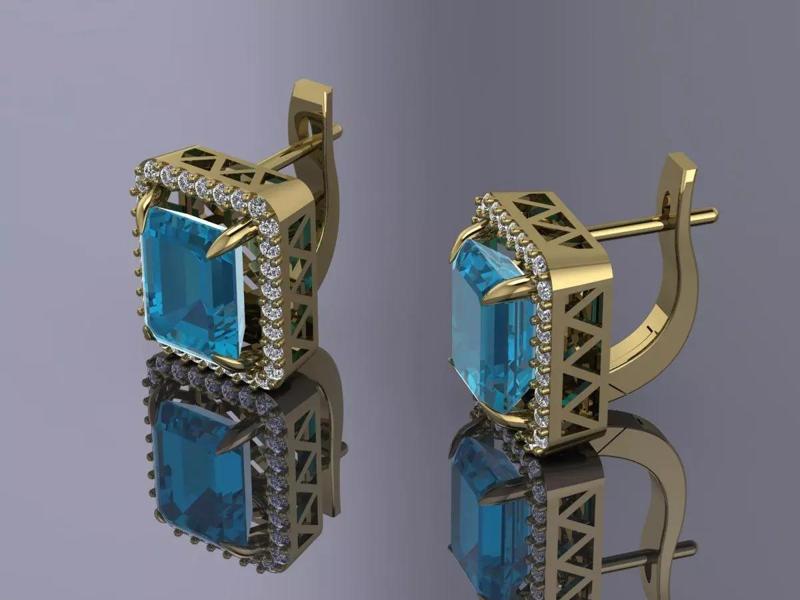 Earrings Jewelry Gold MK-624