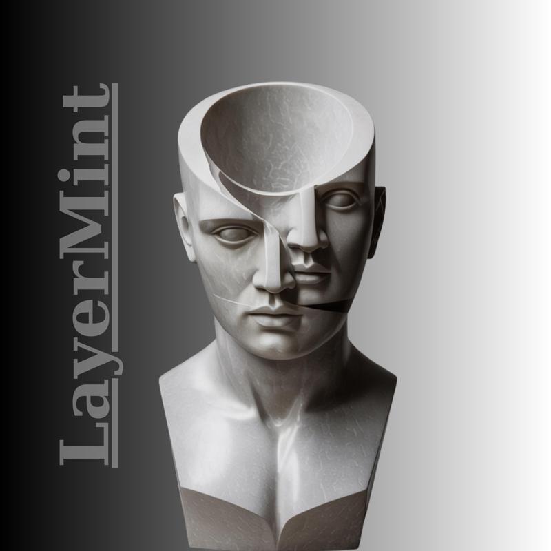 Surreal Double Face Bust Egg Holder – 3D Printable STL Sculpture
