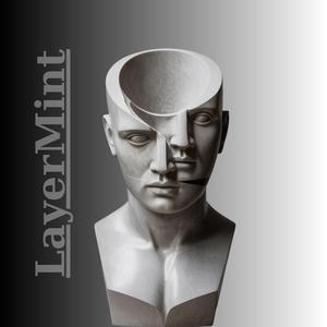 Surreal Double Face Bust Egg Holder – 3D Printable STL Sculpture