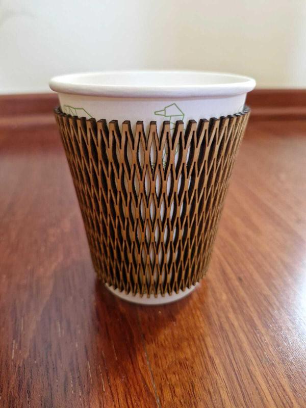 Laser-Cut Living Hinge Cup Sleeve Holder