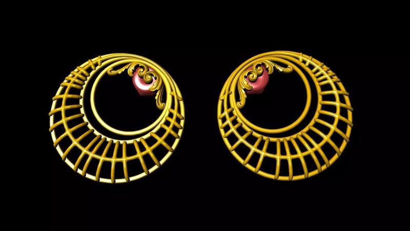 acanthus fashion earrings stl verified