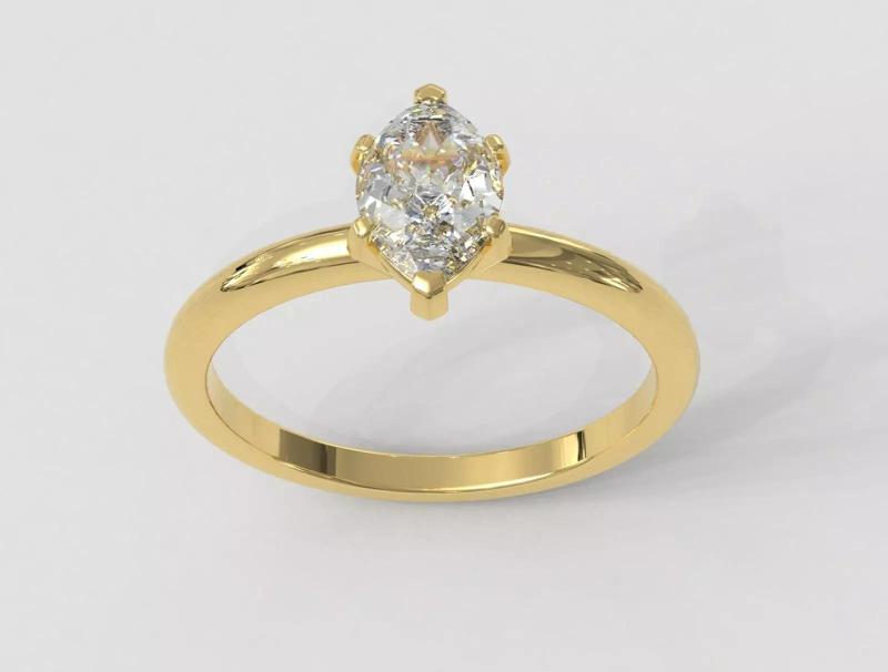 8mm x 5mm Marquise Gemstone Classic Ring