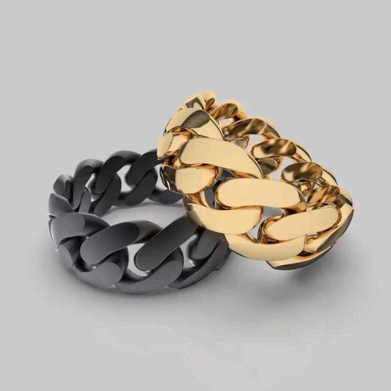 8 MM CUBAN LINK STACKABLE RING