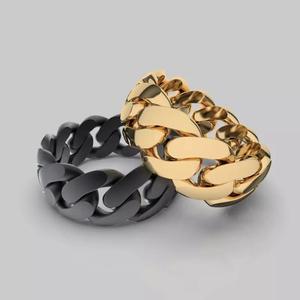 8 MM CUBAN LINK STACKABLE RING