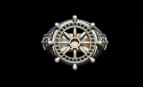 Anchor rudder and compass ring