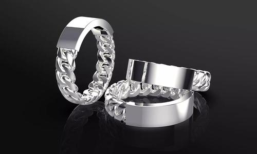 5mm CUBAN LINK RING SIZE 8 USA