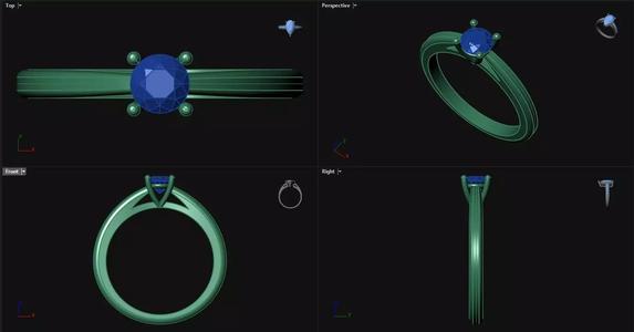 4 Prong Cathedral Engagement Ring