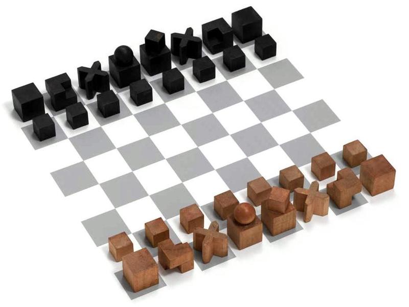 Chess pieces from the BAUHAUS (1923)