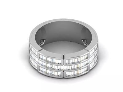 Solitaire Engagement Ring 3dm STL OBJ FBX Render Details