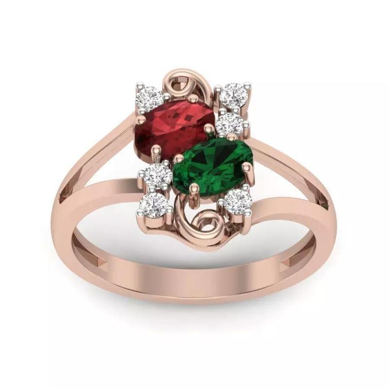 Solitaire Engagement Oval Stone Ring