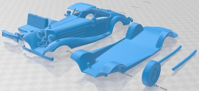 Mercedes Benz 500K Special Roadster 1936 Printable Car