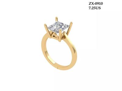 Solitaire Princess Ring