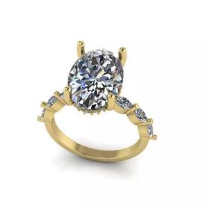 Solitaire oval ring Model 7602