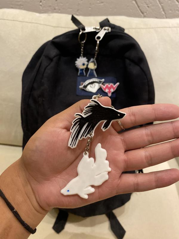 Gojo and Geto Beta Fish Keychains