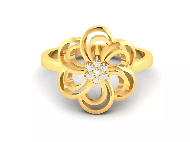 Solitaire Ring 3dm STL OBJ FBX Render Details
