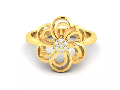 Solitaire Ring 3dm STL OBJ FBX Render Details