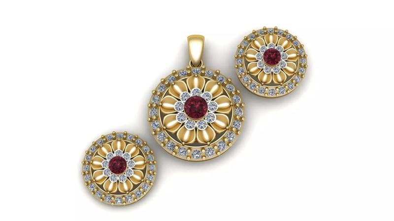 Women Fashion Flower Pendant 3d Printable Model