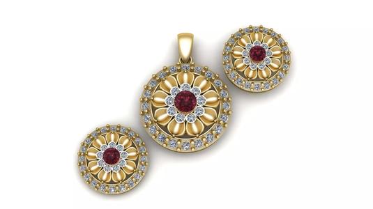 Women Fashion Flower Pendant 3d Printable Model