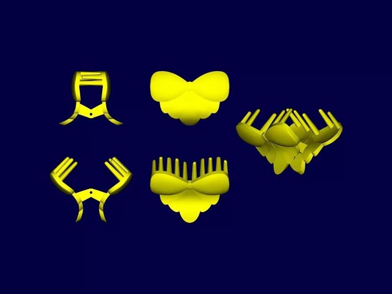 Clip set of hair clips