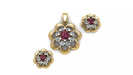 Women Fashion Flower Pendant 3d Printable Model