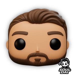 MALE FUNKO HEAD 01 - (Male Funko head Beard and hairstyle)