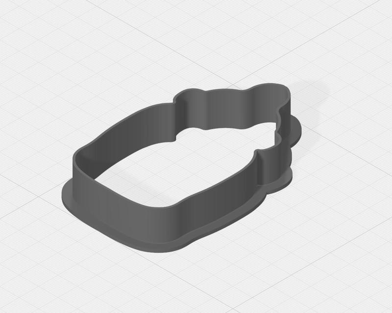 Pacifier for baby cookie cutter 8 cm (3.14")