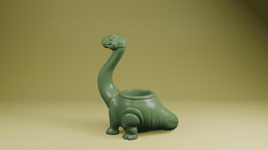 Cute Dinosaur Planter – Fun Dino Pot or Desk Holder STL File