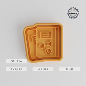 Homework Cookie Cutter & Stamp Set, Perfect for Cookies & Fondant, Education Theme, 6-Piece Set, Sizes S/M/L
