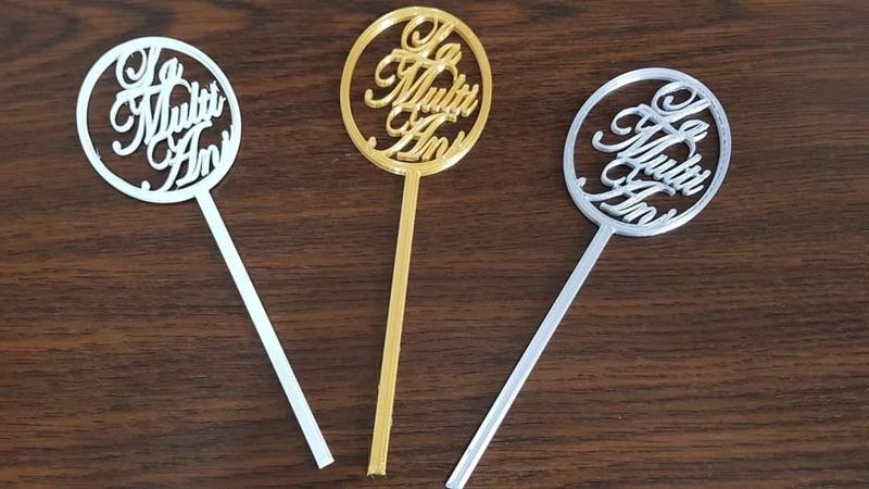 La Multi Ani - Happy Birthday in romanian - Decoratiune Tort / Cake Topper