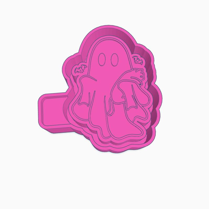 Ghost Holding Cat Mold Housing STL